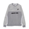 Nike, Felpa Girocollo Uomo Sportswear Air Brushed-back Crew, Lt Iron Ore/htr/phantom/black