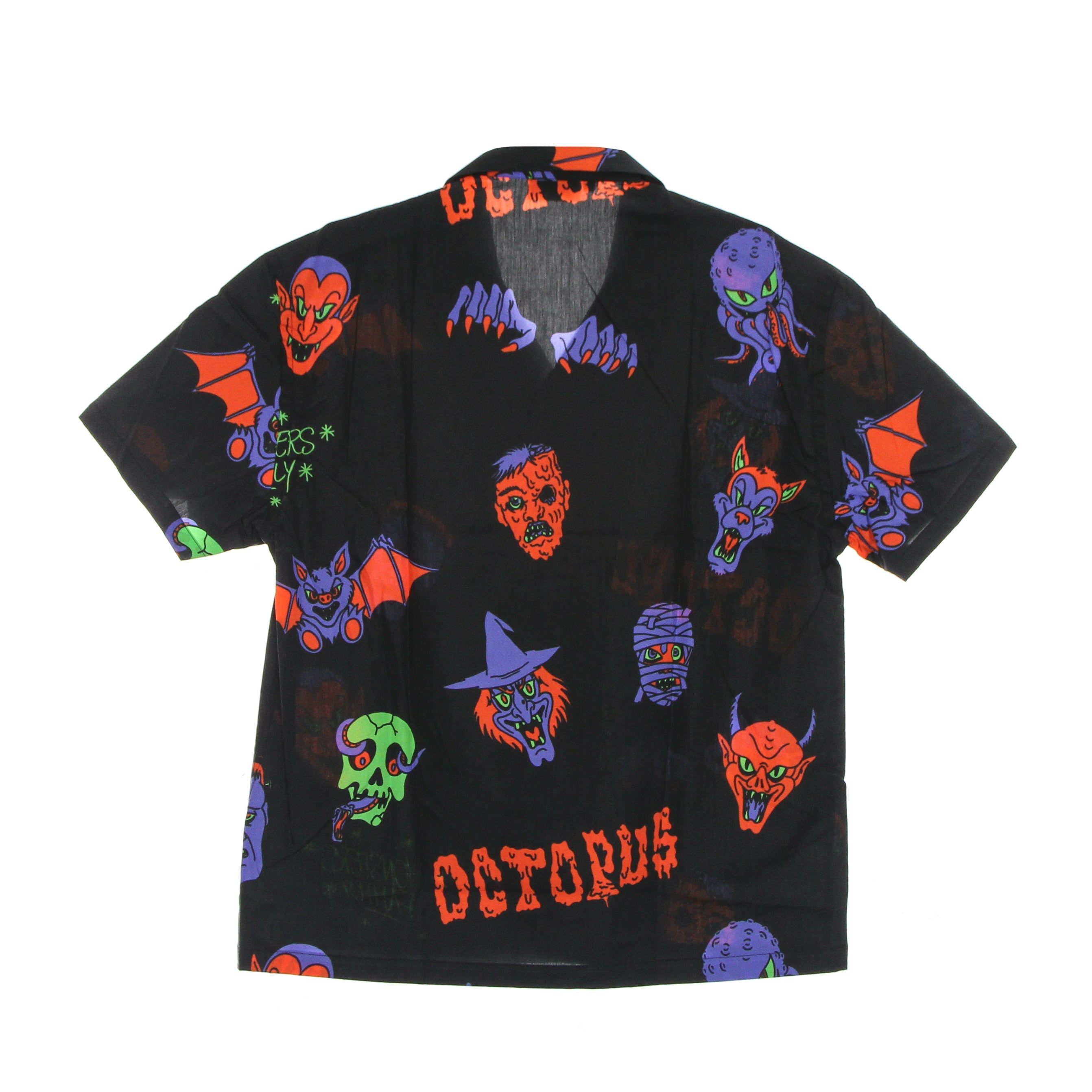 Octopus, Camicia Manica Corta Uomo Halloween Monsters Familiy Shirt, 