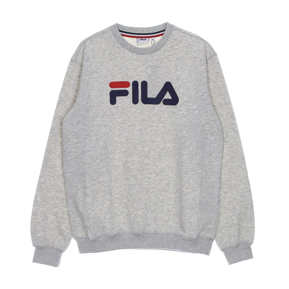 Fila, Felpa Leggera Girocollo Uomo Barbian Crew Sweat, Light Grey Melange
