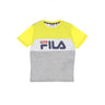 Fila, Maglietta Bambino College Station Tee, Light Grey Melange/buttercup/bright White