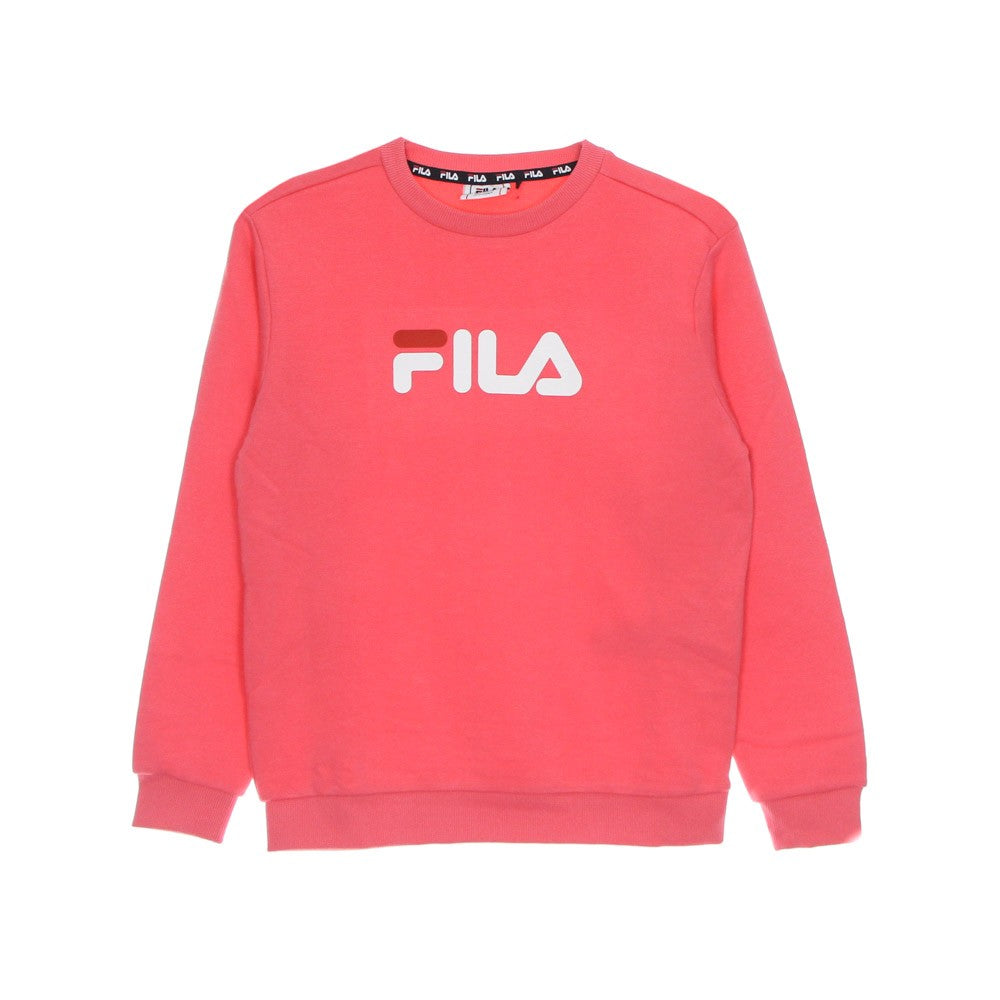 Fila, Felpa Leggera Girocollo Ragazzo Sordal Classic Logo Crew Sweat, Coral Paradise