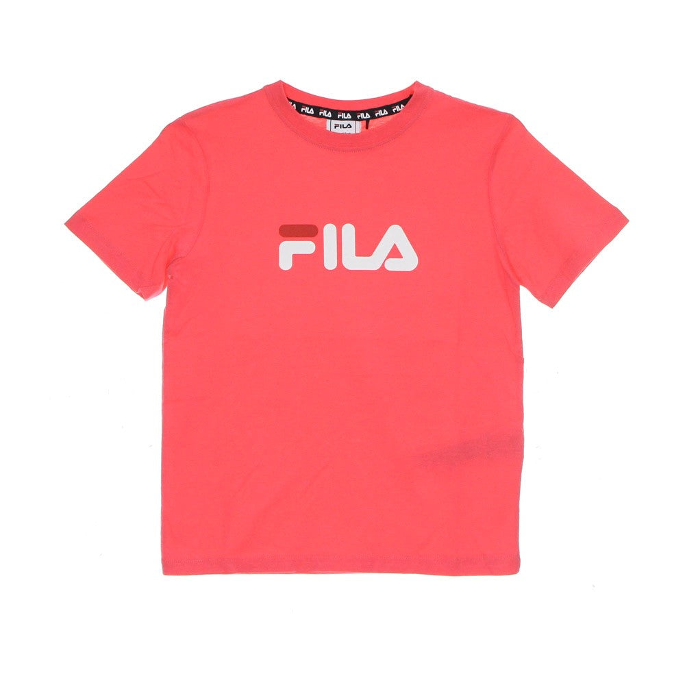 Fila, Maglietta Ragazzo Solberg Classic Logo Tee, Coral Paradise