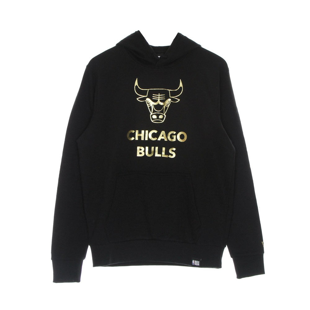 New Era, Felpa Leggera Cappuccio Uomo Nba Black And Gold Metallic Hoody Chibul, Black/gold