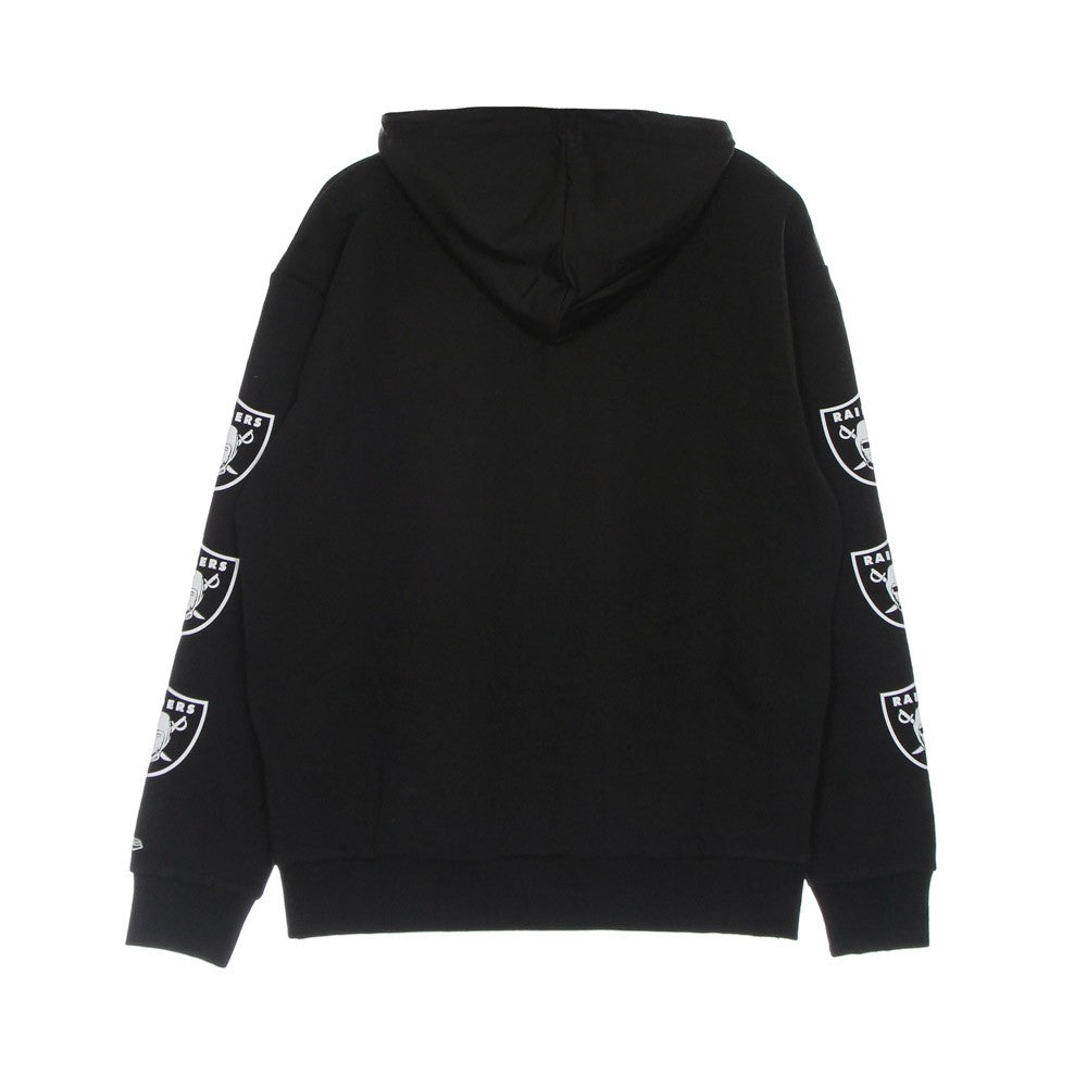 New Era, Felpa Cappuccio Uomo Nfl Distressed Sleeve Print Hoodie Lasrai, 