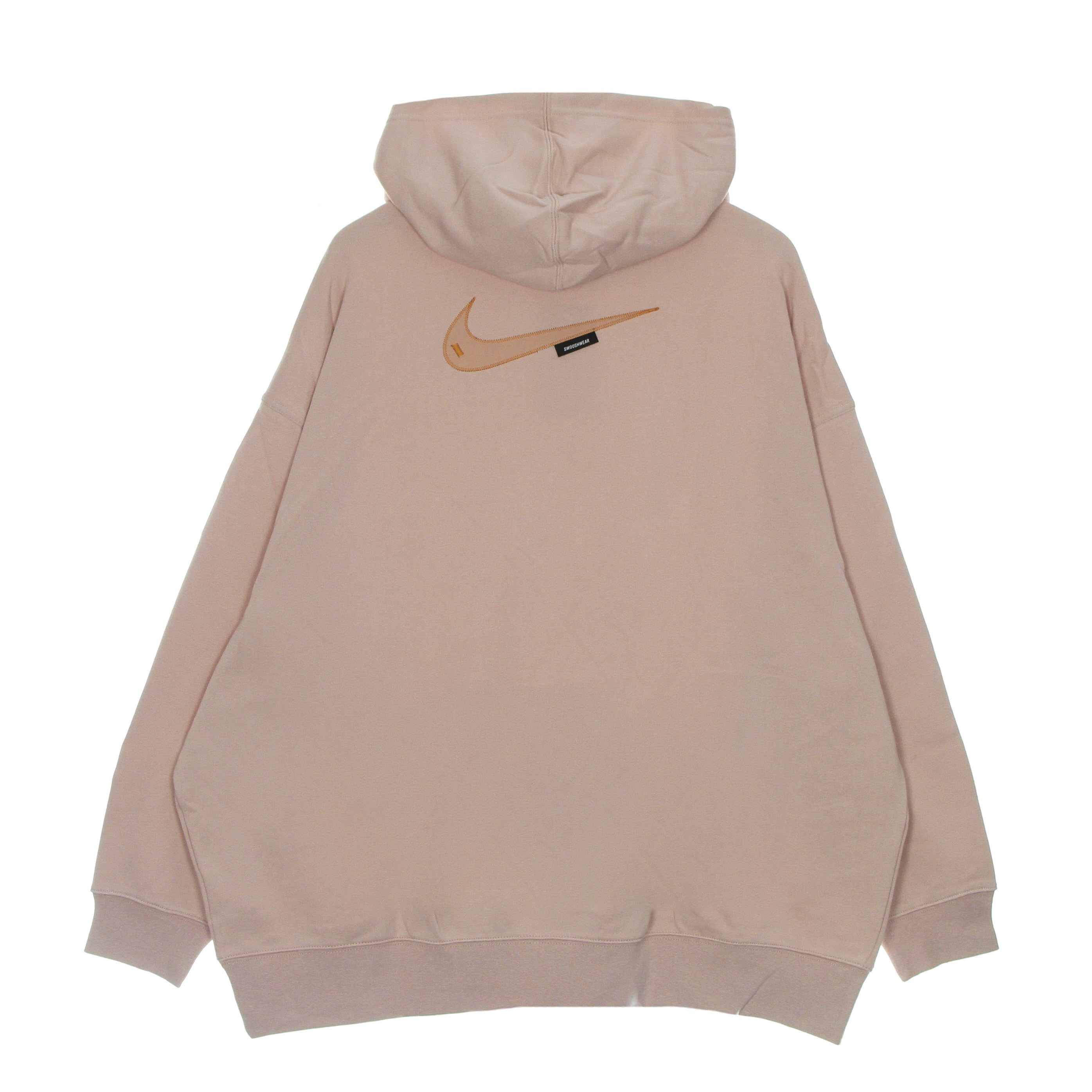 Felpa Leggera Cappuccio Donna Sportswear Swoosh Fleece Hoodie Pink Oxford/light Curry/rose Whisper