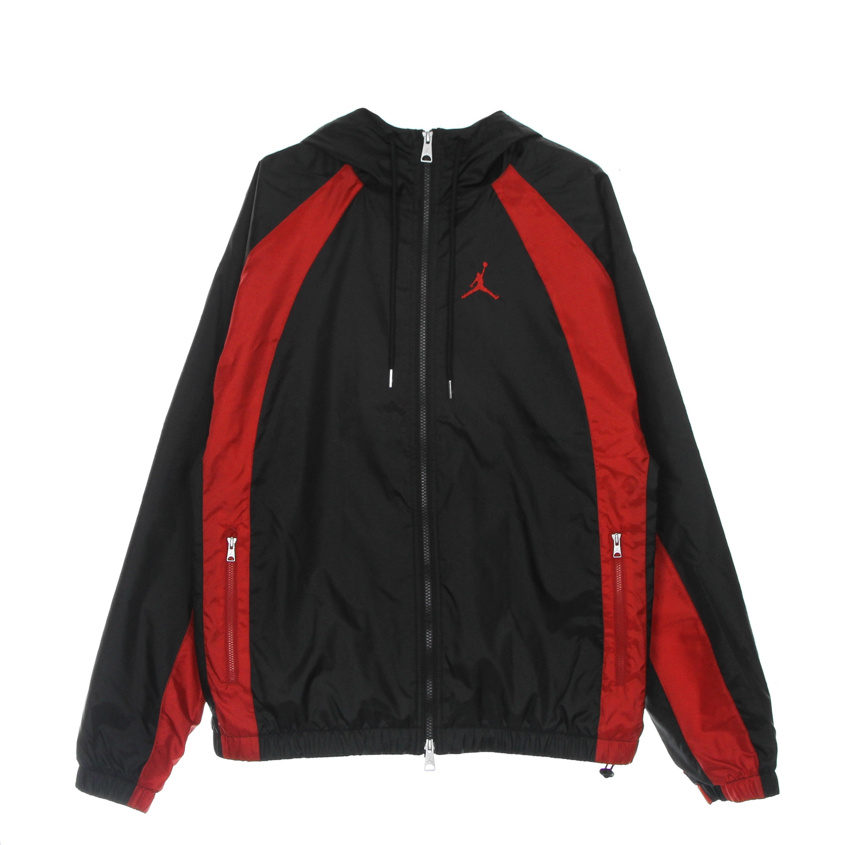 Jordan, Giacca A Vento Uomo Essentials Woven Jacket, Black/gym Red