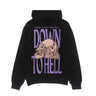 Doomsday, Felpa Leggera Cappuccio Uomo Down To Hell Hoodie, Black