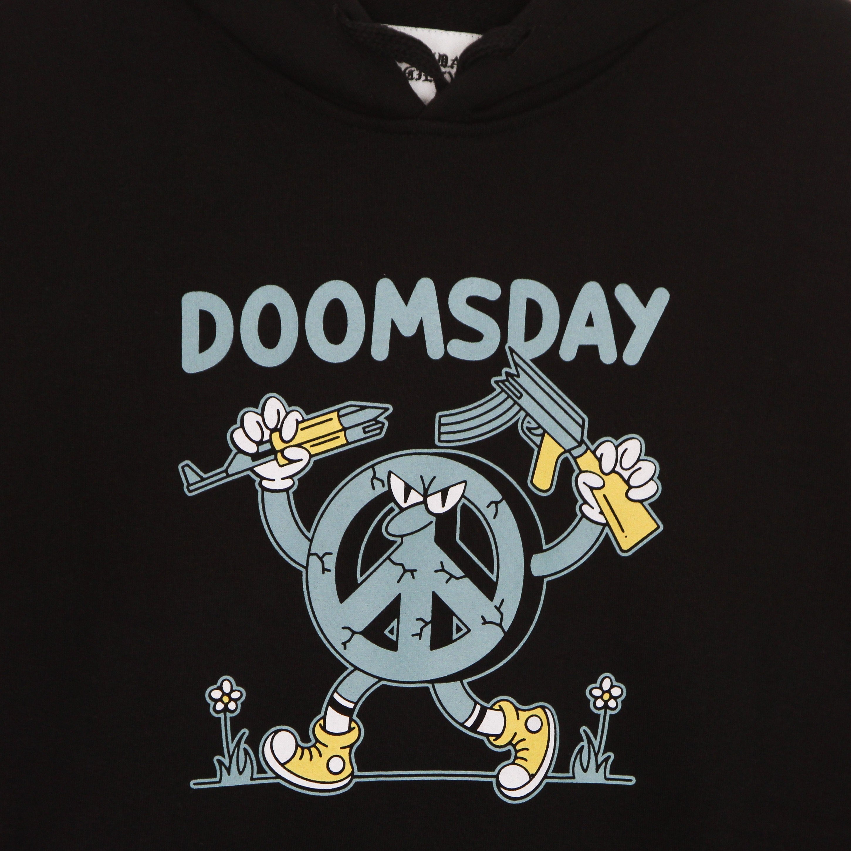 Doomsday, Felpa Leggera Cappuccio Uomo Peace Warriors Hoodie, 