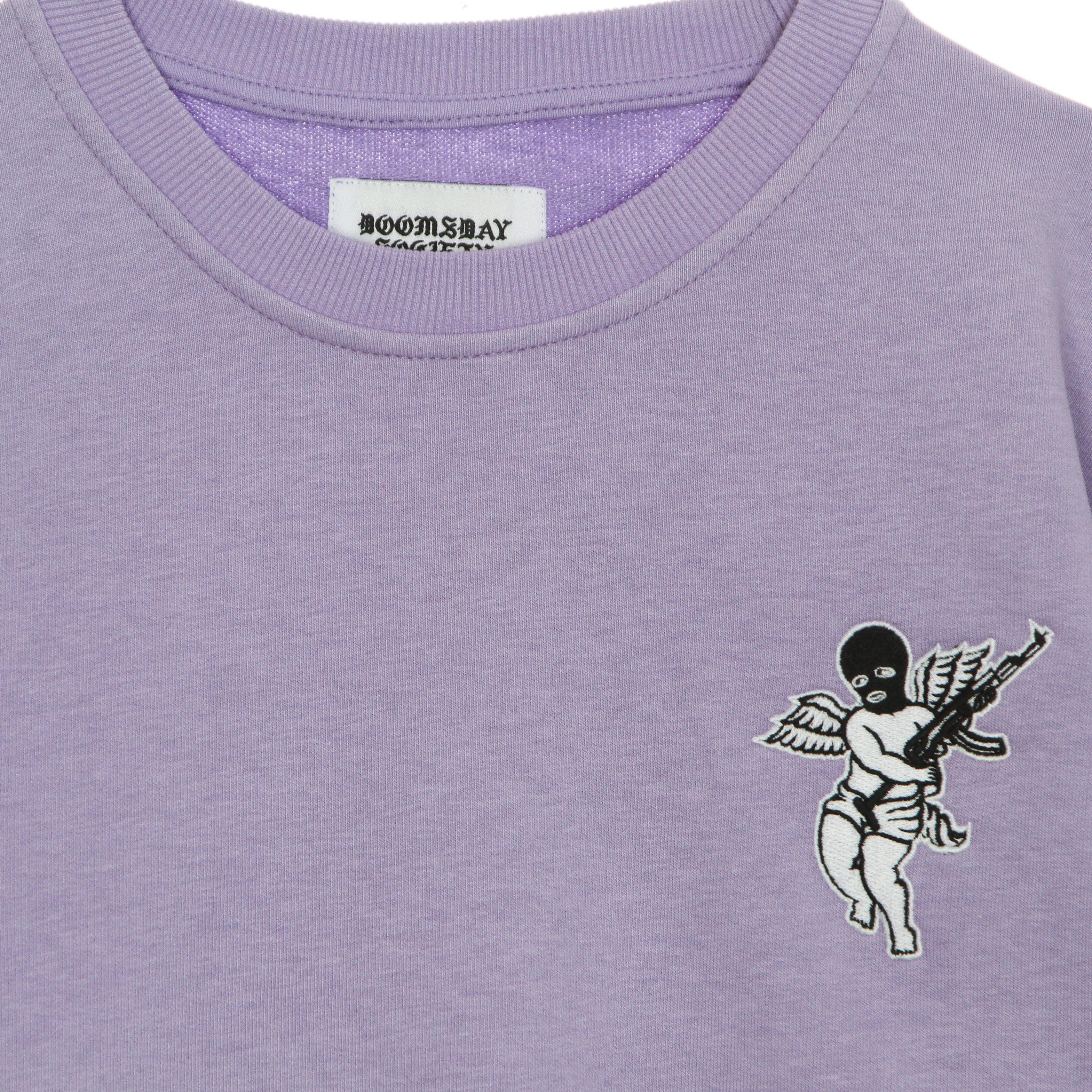 Sweat-shirt léger Child Hommes n'a plus d'espace Embroized Crewseck Lilac