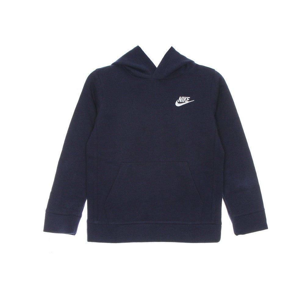 Nike, Felpa Cappuccio Bambino Club Fleece Po Hoodie, Midnight Navy