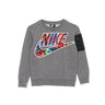 Nike, Felpa Leggera Girocollo Bambino Thrill Zip Pocket Crew, Carbon Heather