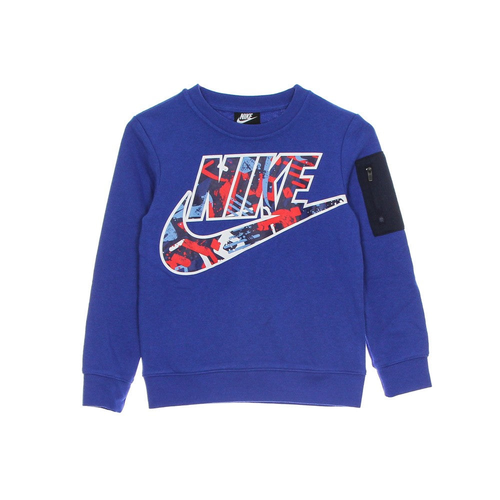 Nike, Felpa Leggera Girocollo Bambino Thrill Zip Pocket Crew, Game Royal