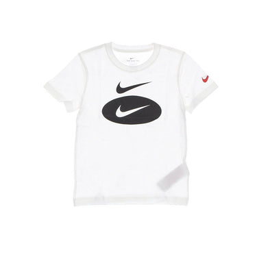 Nike, Maglietta Bambino Swoosh Tee, Summit White