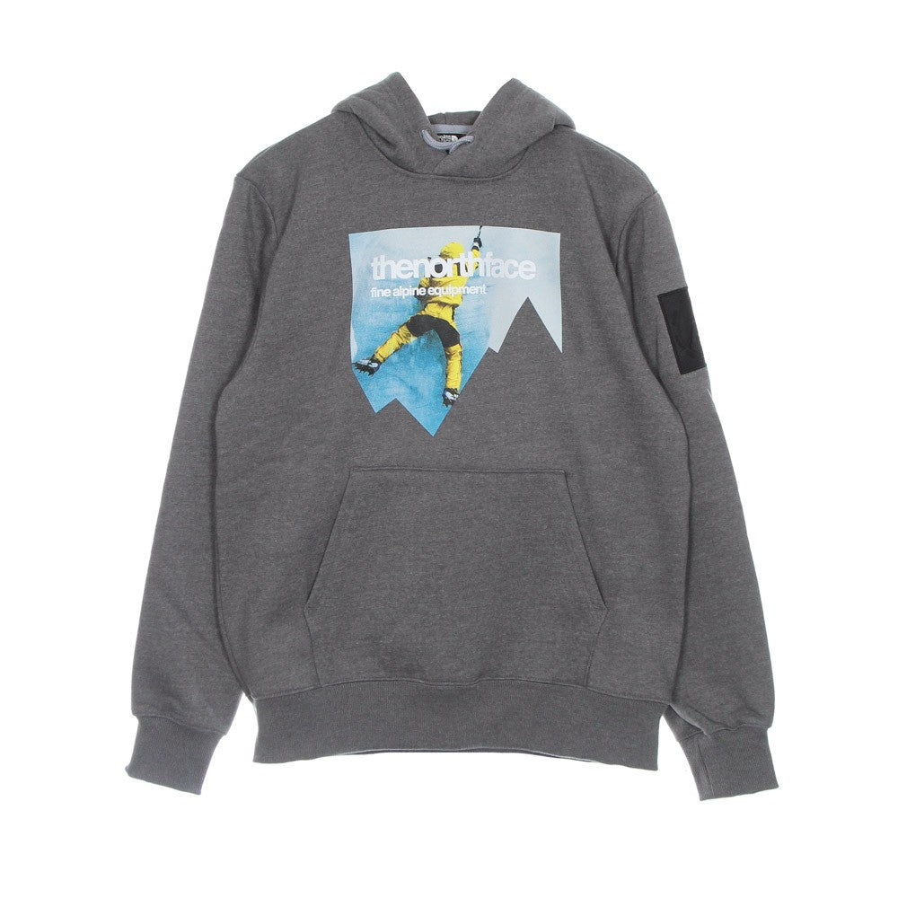 The North Face, Felpa Cappuccio Uomo Mountain Heavyweight Po Hoodie, Medium Grey Heather