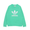 Adidas, Felpa Leggera Girocollo Uomo Trefoil Crew, Hire Green/white