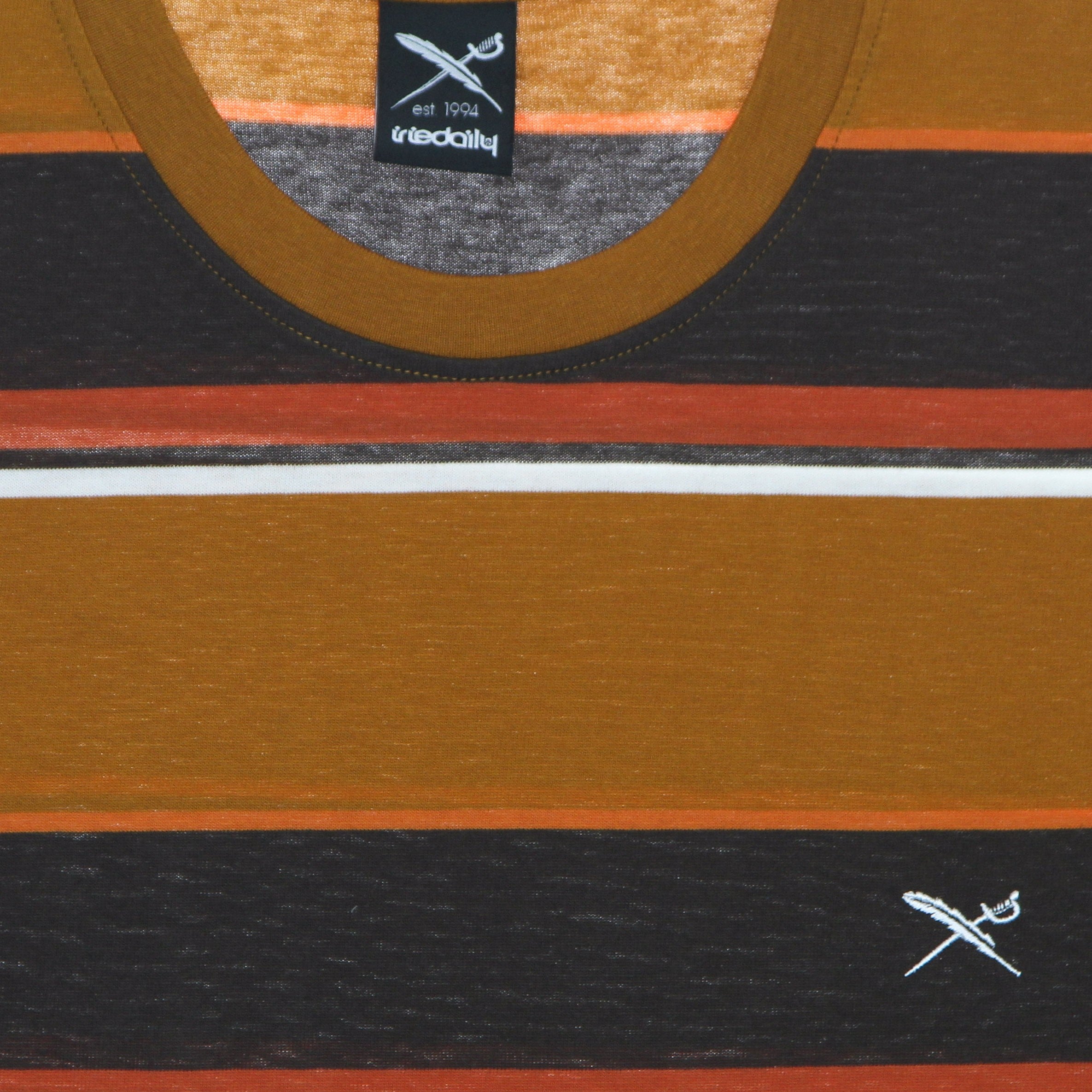 Iriedaily, Maglietta Uomo Big Tony Stripe Tee, Toffee