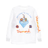 Diamond Supply, Maglietta Manica Lunga Uomo Welcome To The Jam L/s Tee X Space Jam 2, White