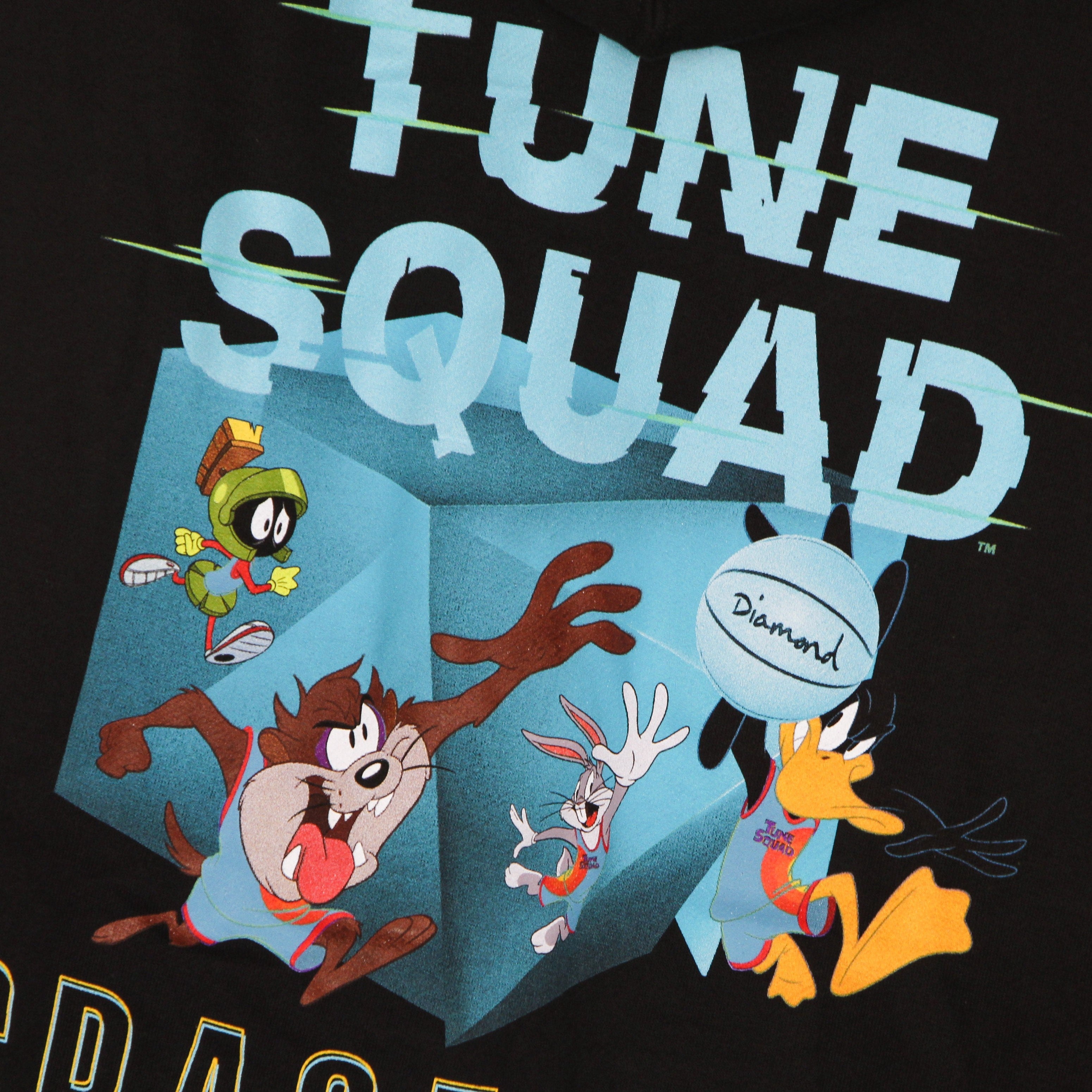 Diamond Supply, Felpa Cappuccio Uomo Box Hoodie X Space Jam 2, 