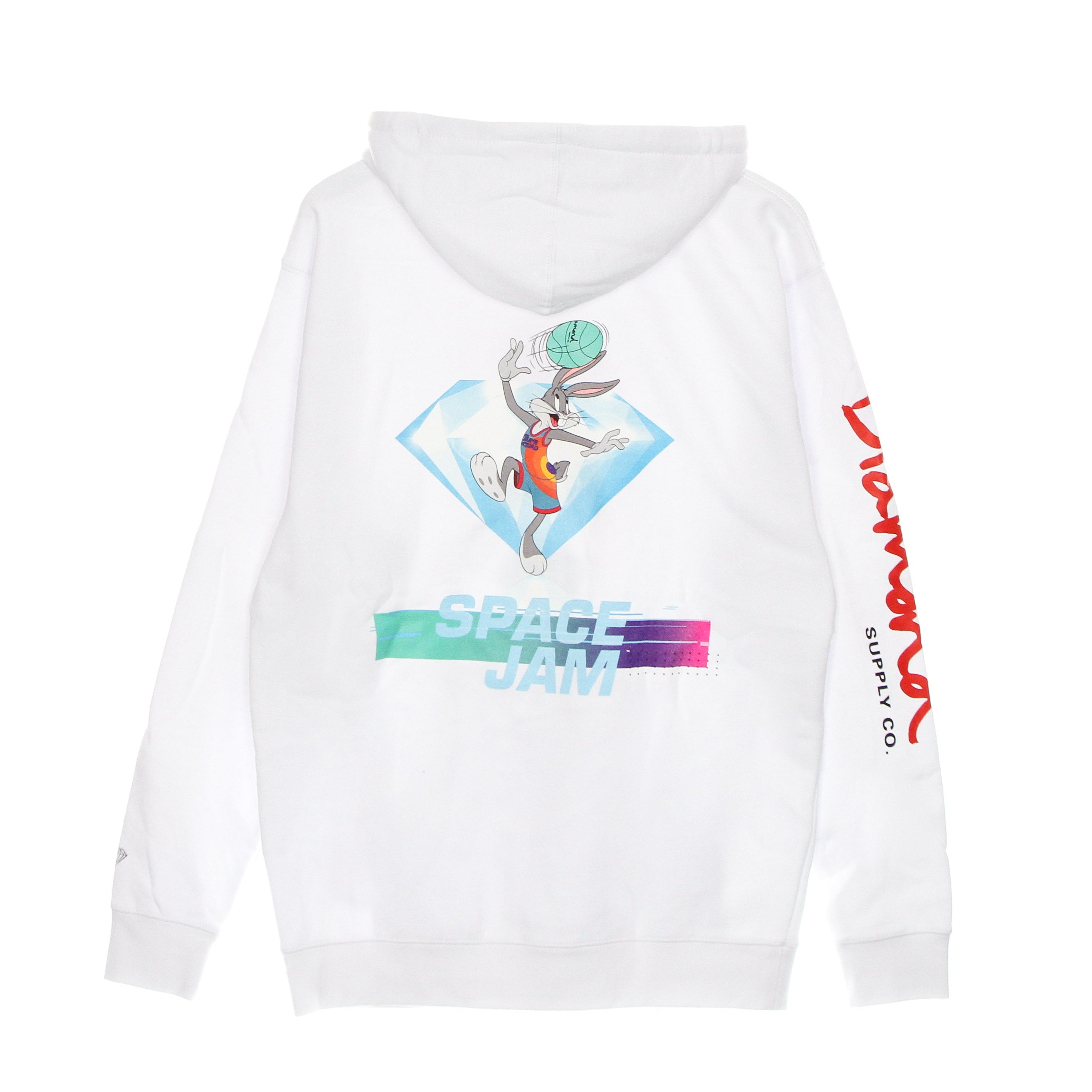 Diamond Supply, Felpa Cappuccio Uomo Hook Shot Hoodie X Space Jam 2, 