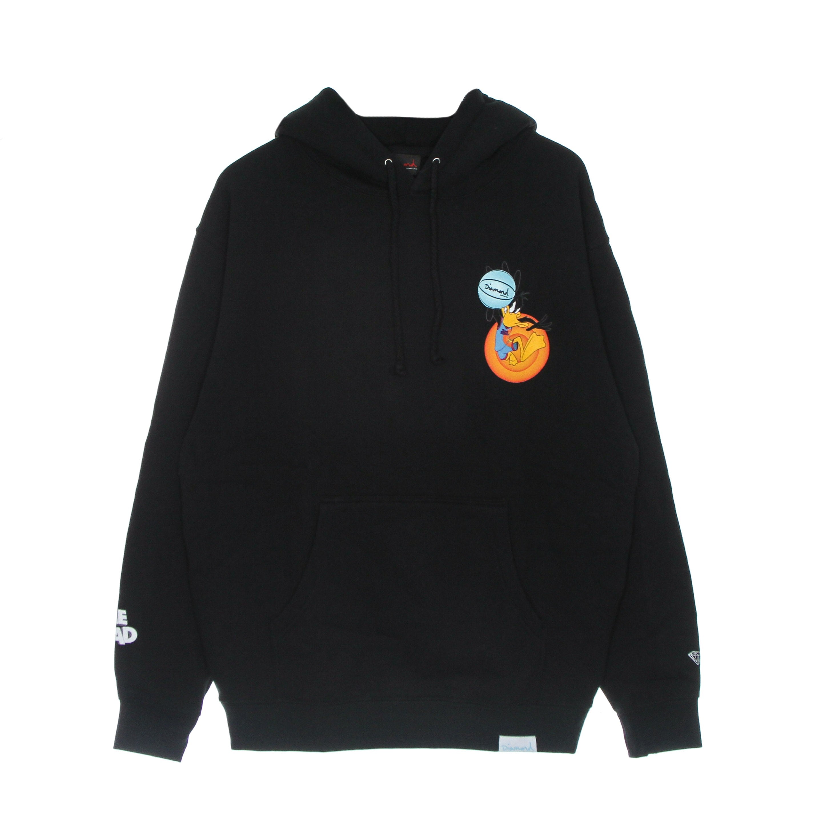Diamond Supply, Felpa Cappuccio Uomo Daffy Duck Hoodie X Space Jam 2, 
