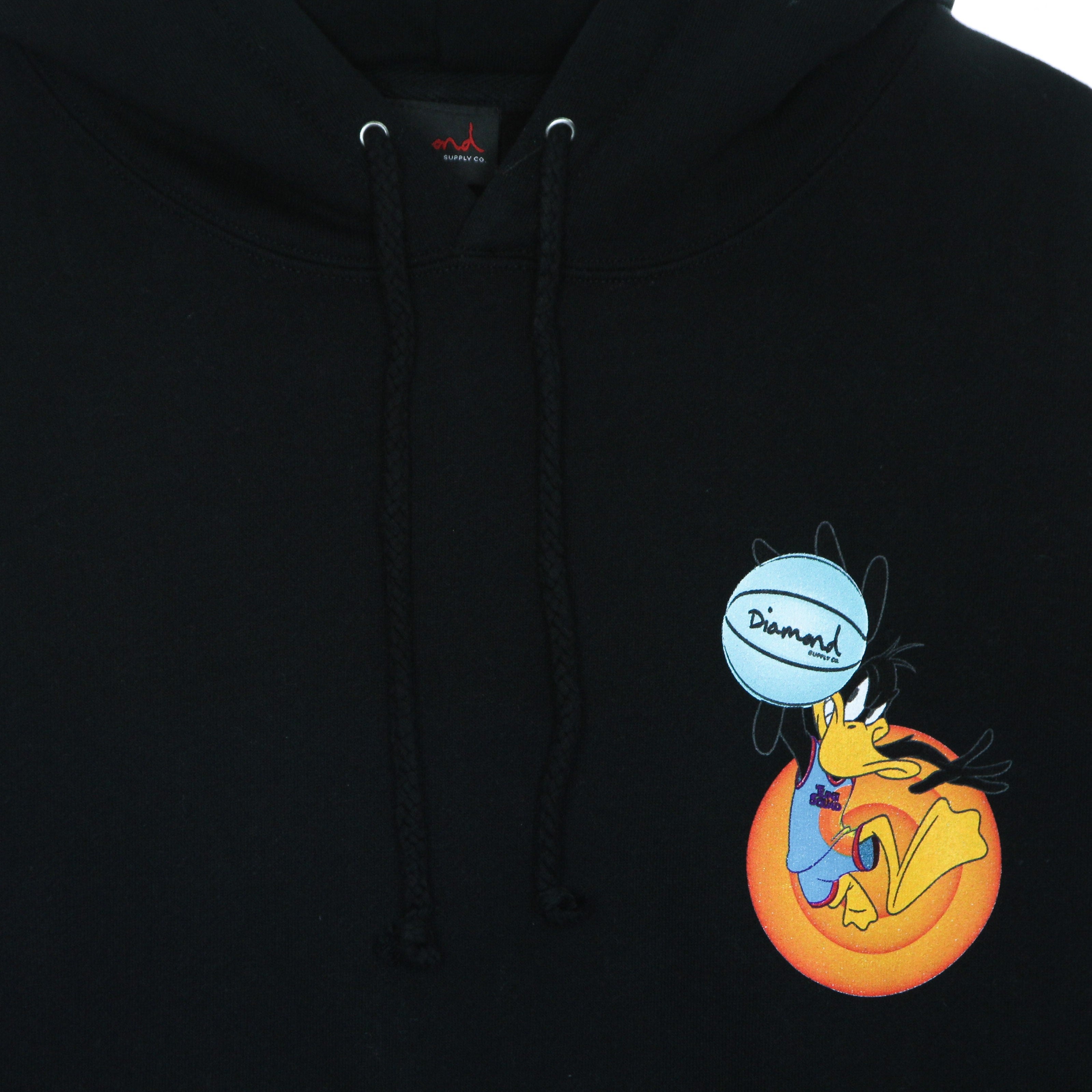 Diamond Supply, Felpa Cappuccio Uomo Daffy Duck Hoodie X Space Jam 2, 