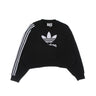 Adidas, Felpa Girocollo Corta Donna Sweatshirt, Black