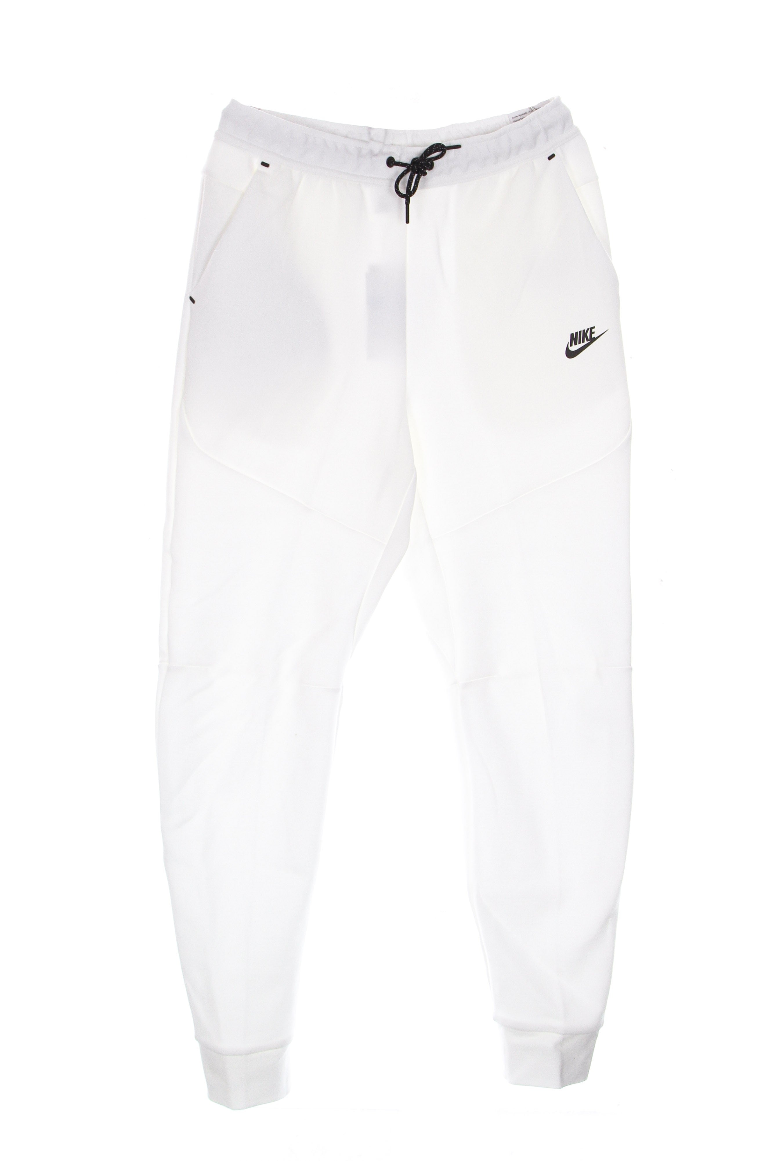 Nike, Pantalone Tuta Leggero Uomo Sportswear Tech Fleece Pant, White/black