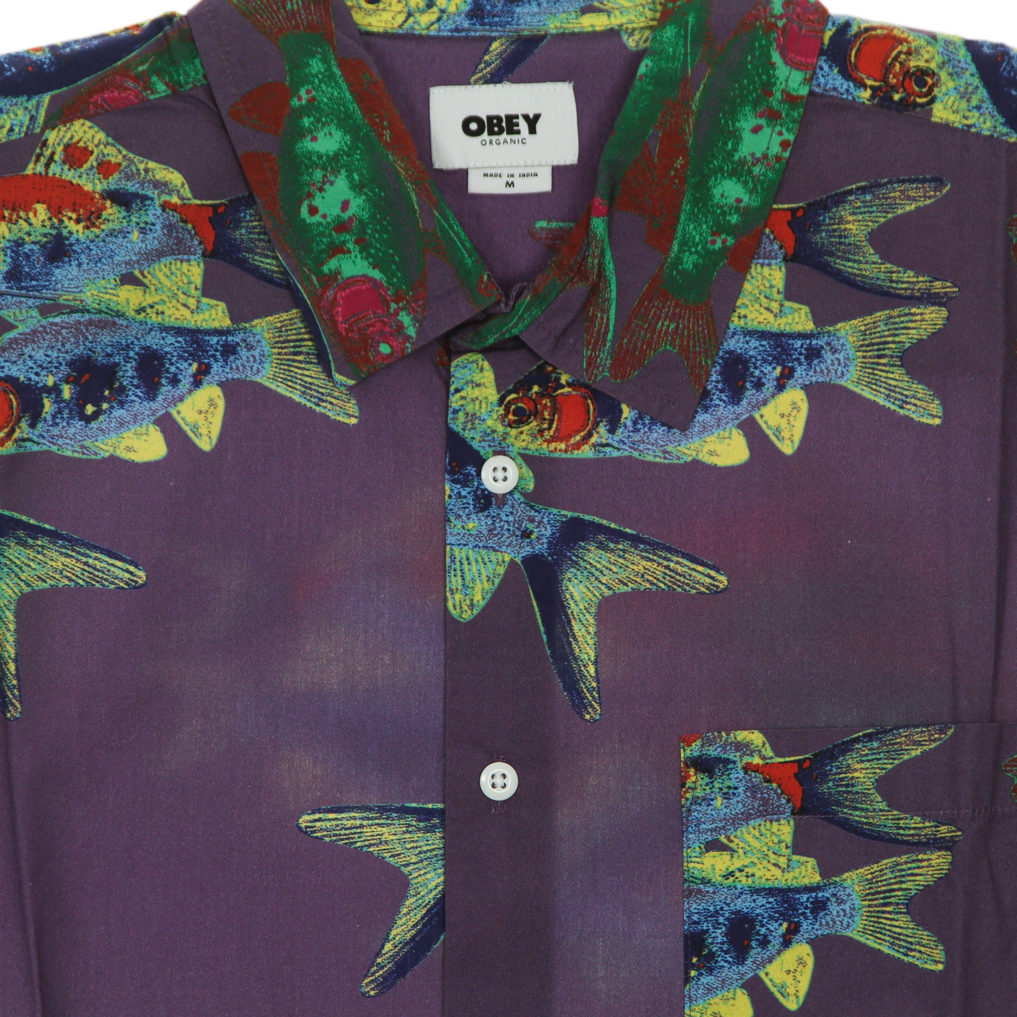 Obey, Camicia Manica Corta Uomo Fishbowl Woven, 