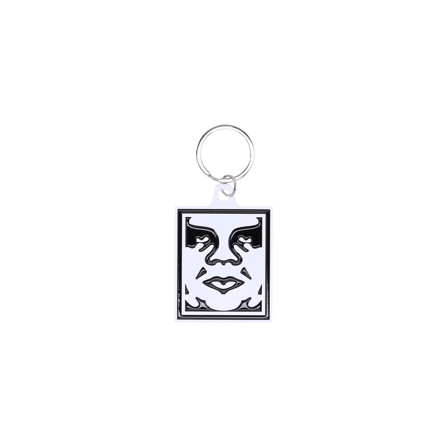 Obey, Portachiavi Uomo Icon Metal Keychain, White