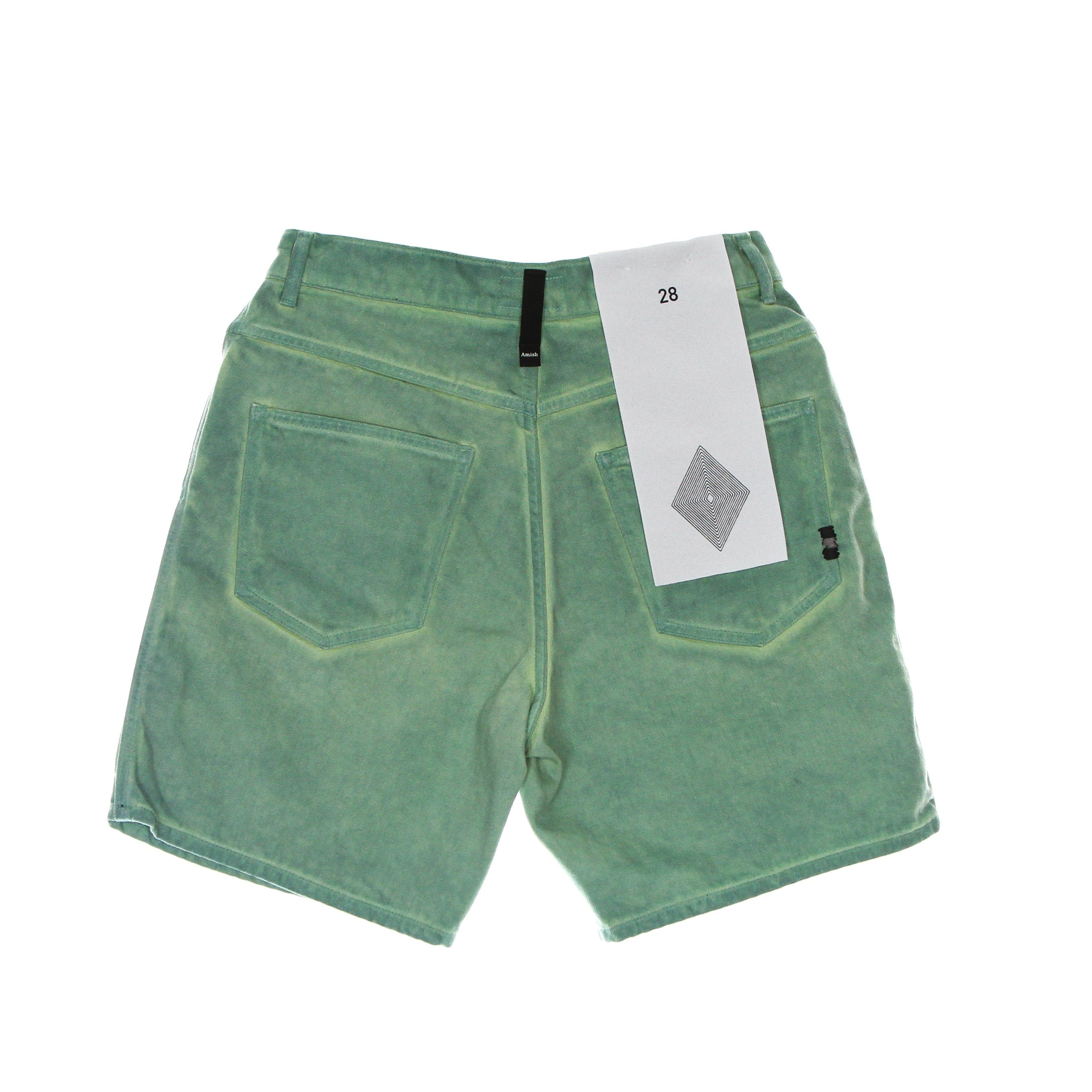 Short Men's Jeans Bermuda Bernie Bull Spray Dyed Green
