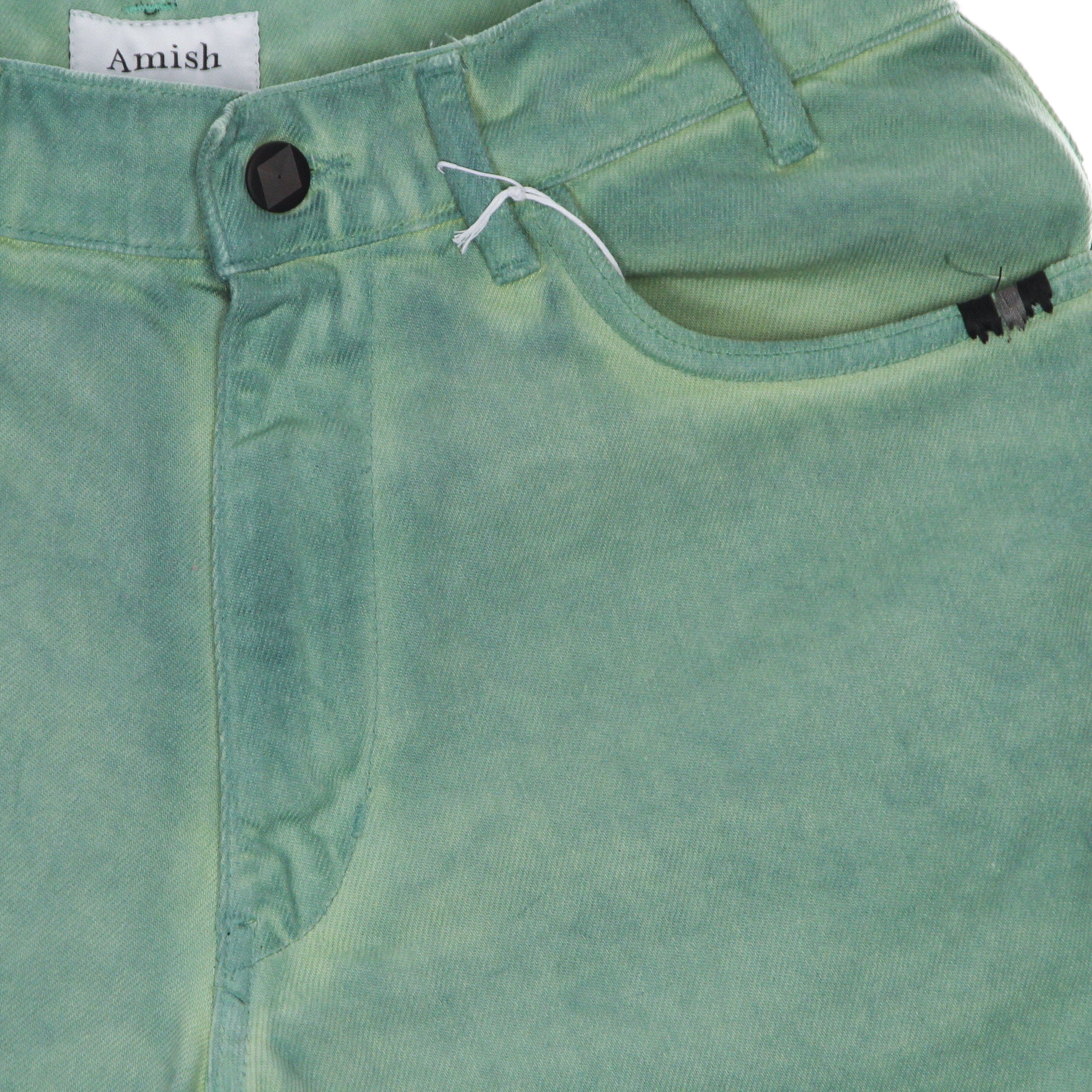 Short Men's Jeans Bermuda Bernie Bull Spray Dyed Green