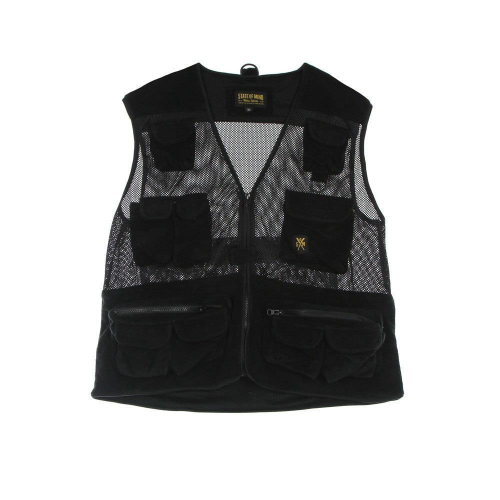 5tate Of Mind, Smanicato Uomo Retrofuture Towel Sleeveless Jacket, Black