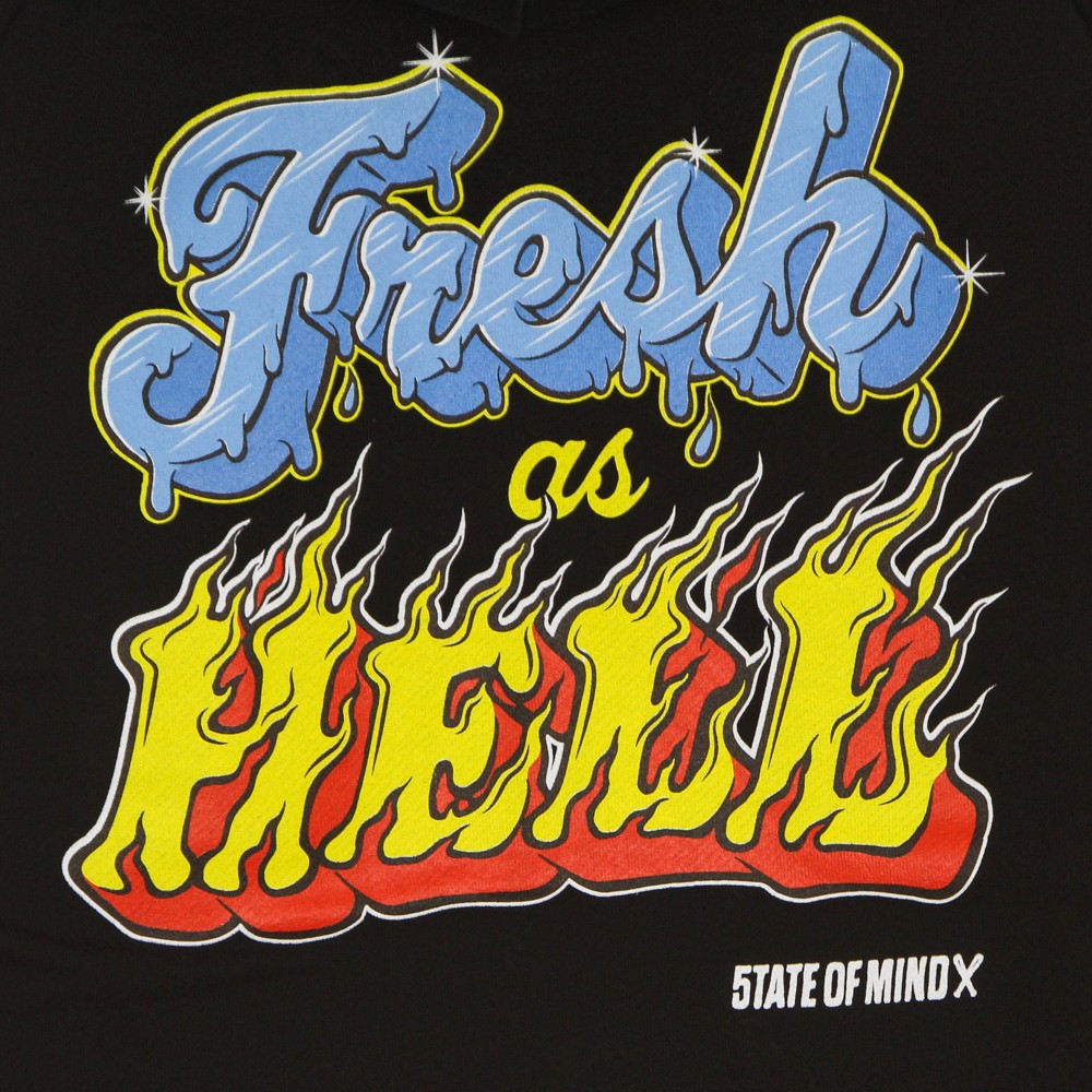 5tate Of Mind, Felpa Leggera Cappuccio Uomo Fresh As Hell Hoodie, 