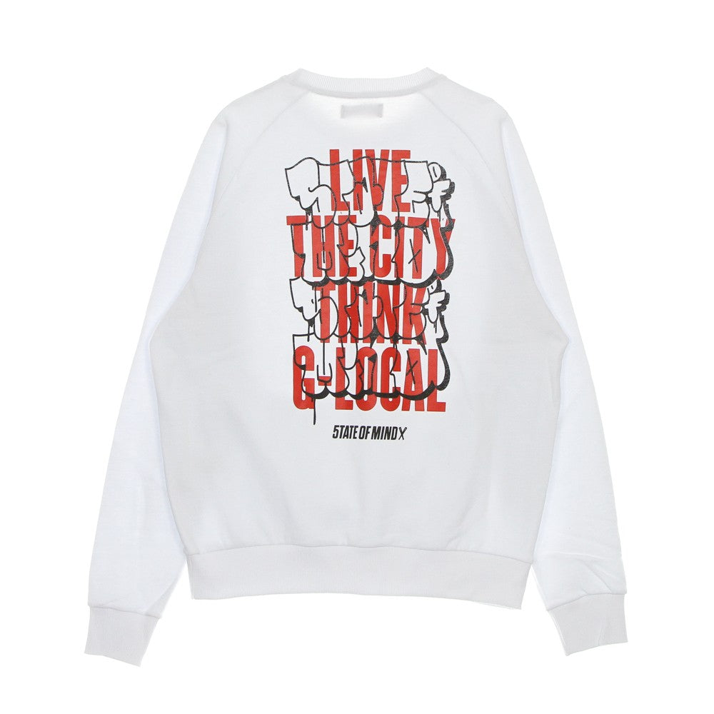 5tate Of Mind, Felpa Leggera Girocollo Uomo Throw Up Crewneck, 