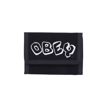 Obey, Portafoglio Uomo Block Tri Fold Wallet, Black
