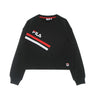 Fila, Felpa Leggera Girocollo Corta Donna Zittau Cropped Crew Sweat, Black Beauty