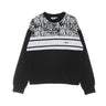 Fila, Felpa Leggera Girocollo Donna Bolu Crewneck, Black Beauty/bright White Abstract Zebra