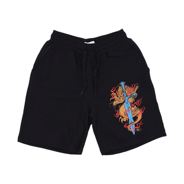 Doomsday, Pantalone Corto Tuta Uomo Dragon Sweat Shorts, Black