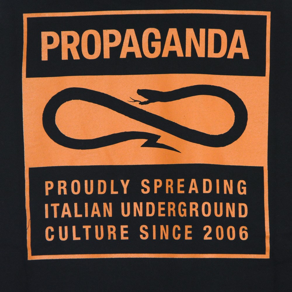 Propaganda, Felpa Leggera Girocollo Uomo Label Orange Crewneck, 