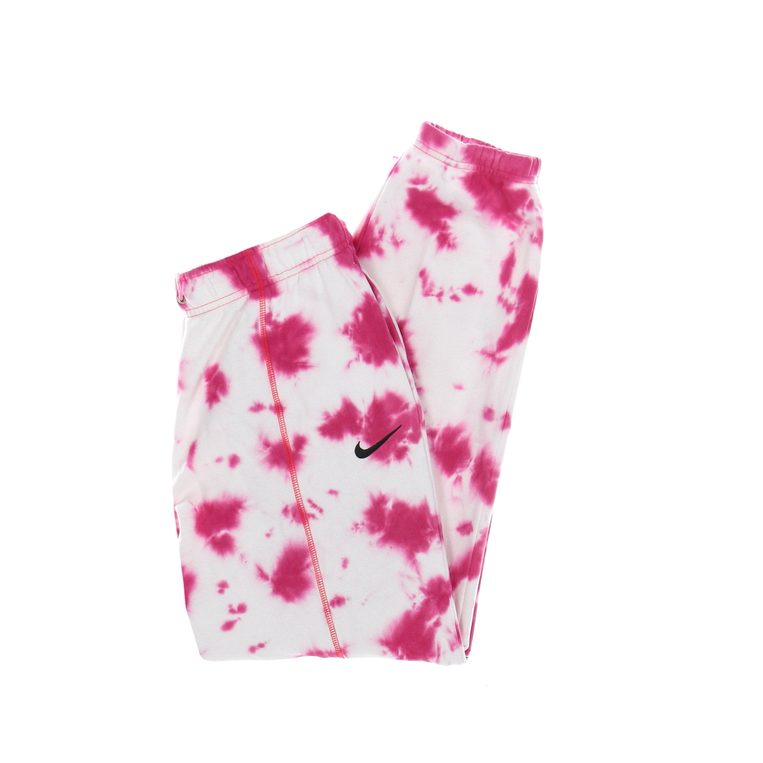 Nike, Pantalone Tuta Felpato Donna Sportswear Tie Dye  Fleece Pant, Active Pink/siren Red/black