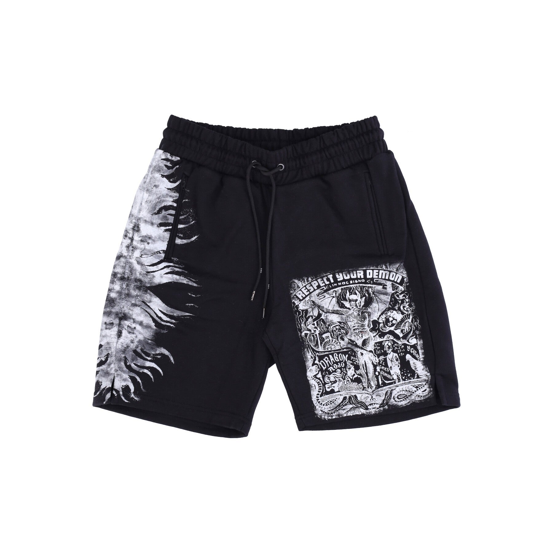 Ihs, Pantalone Corto Tuta Uomo Respect Your Demon Short, Black