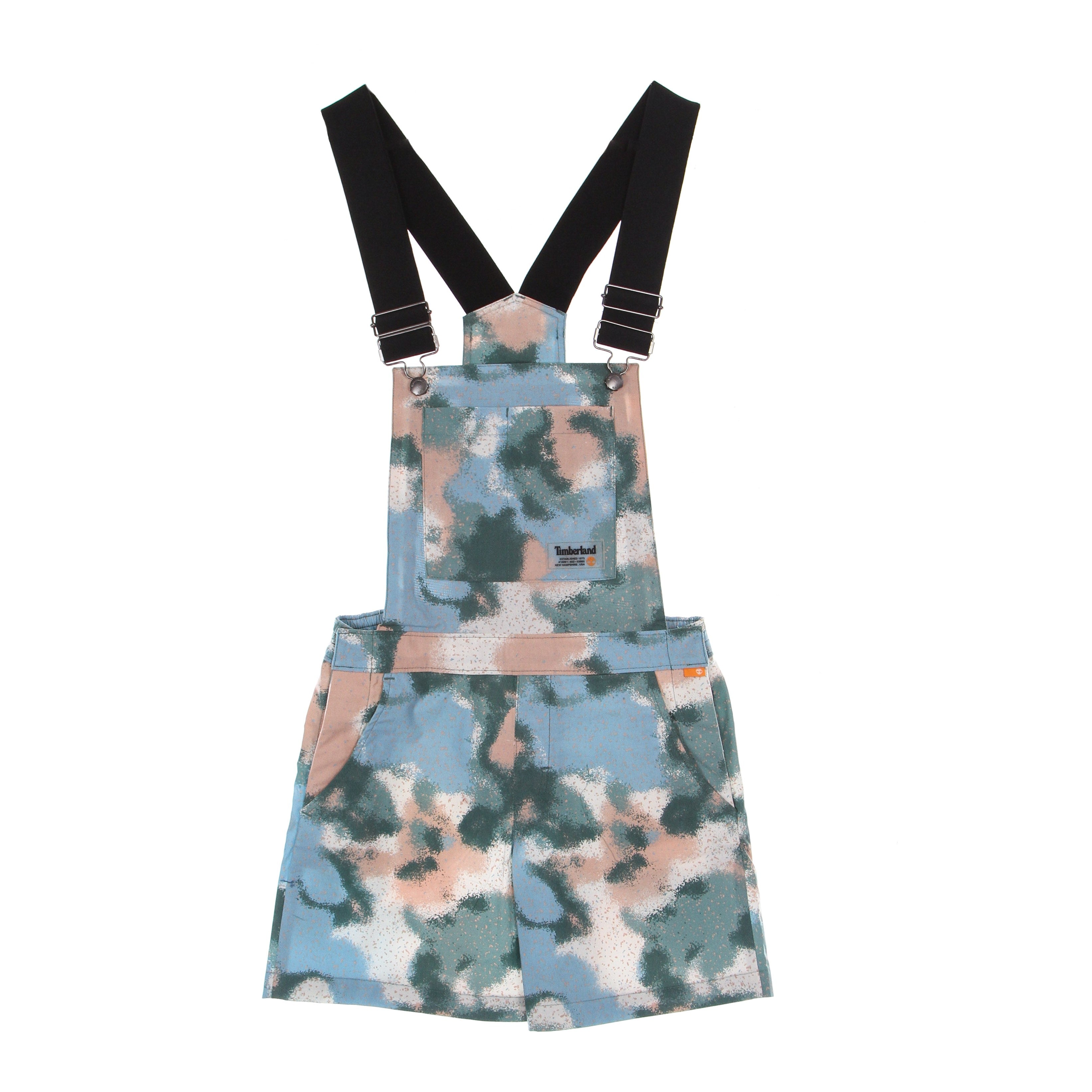 Timberland, Salopette Donna Dungarees All Over Print, Water Print