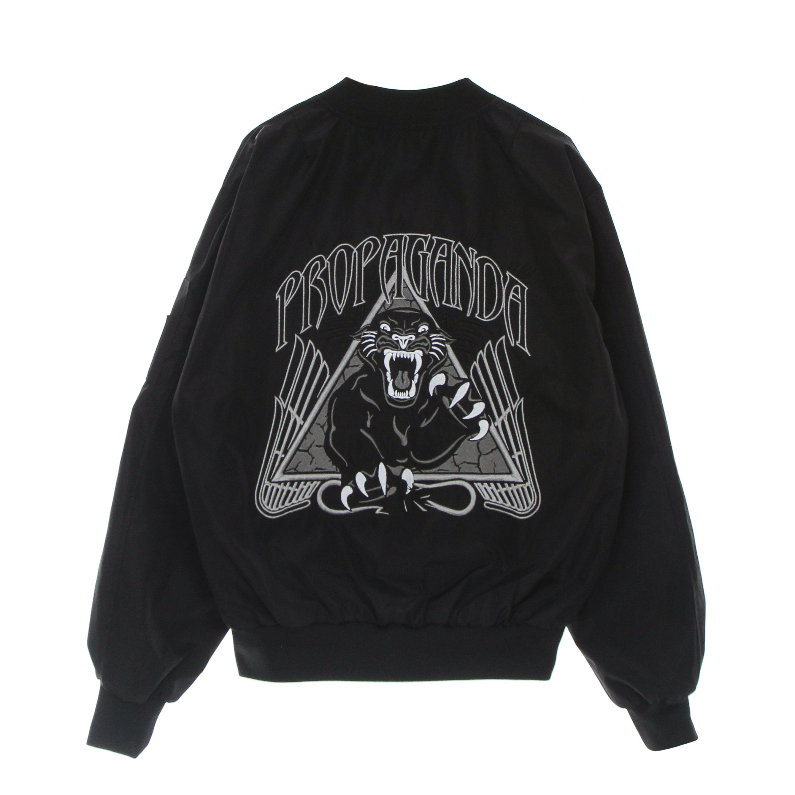 Giubbotto Bomber Uomo Panther Embroidery Light Bomber Black