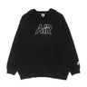Nike, Felpa Leggera Cappuccio Donna Sportswear Air Fleece Hoodie, Black/black/white
