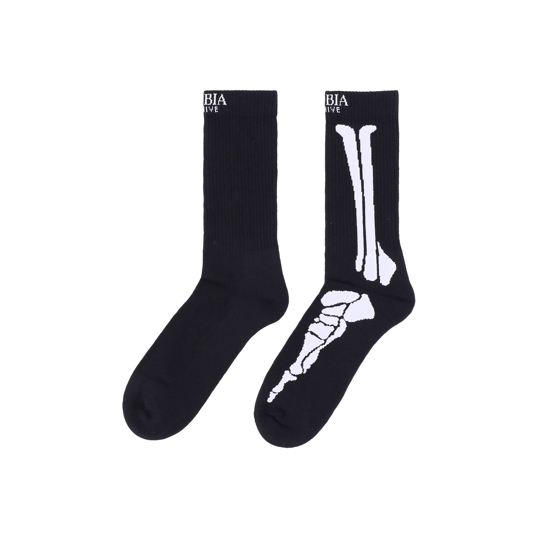 Phobia, Calza Media Uomo Bones Print Socks, Black/white