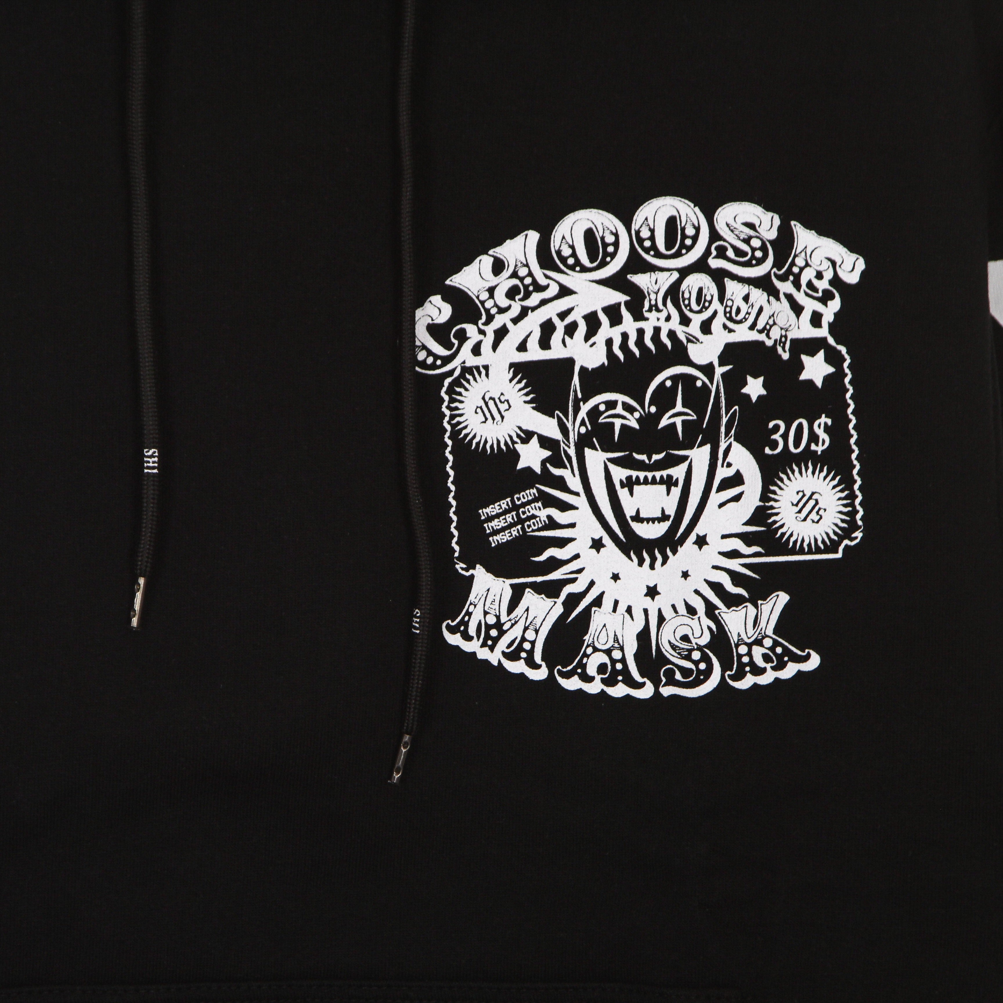 Ihs, Felpa Leggera Cappuccio Uomo Choose Your Mask Hoodie, 