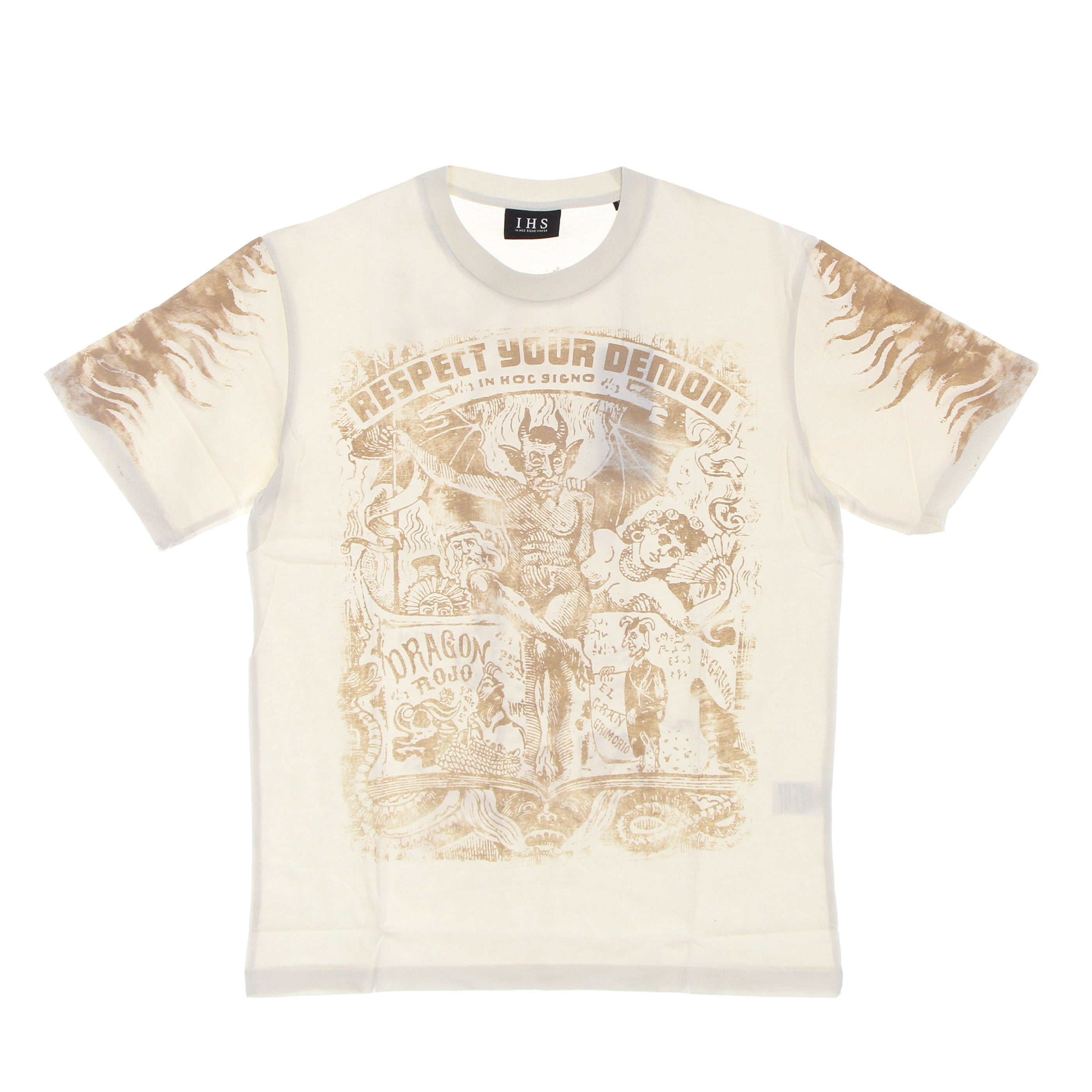 Ihs, Maglietta Uomo Respect Your Demon Tee, Natural