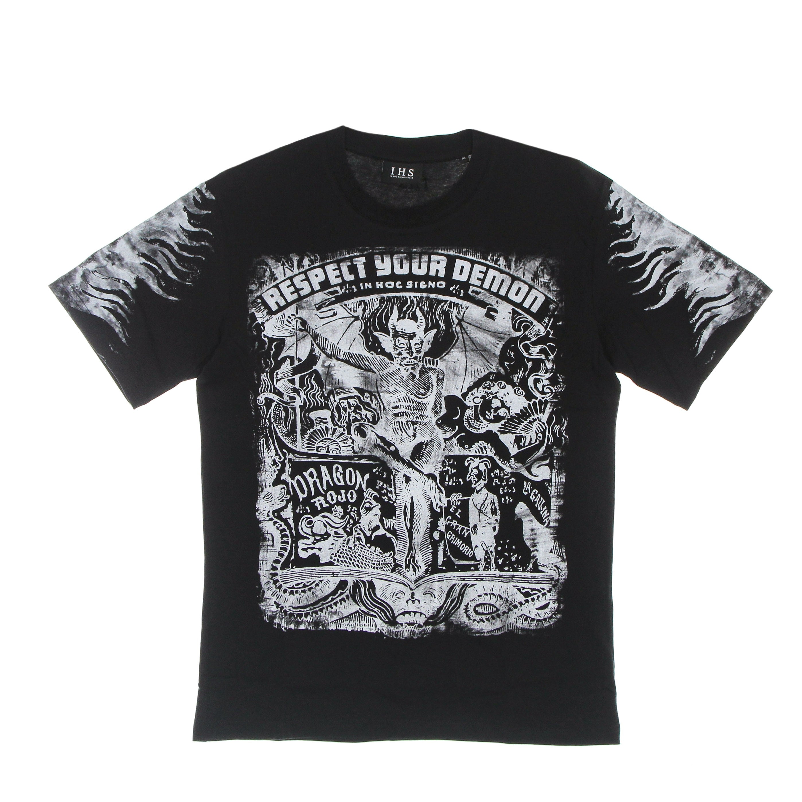 Ihs, Maglietta Uomo Respect Your Demon Tee, Black