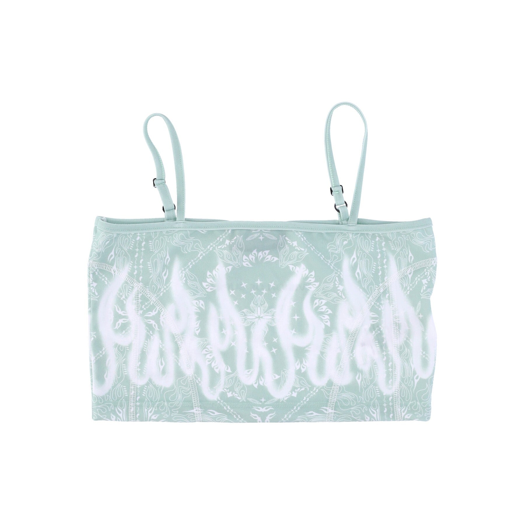 Arriba Mujer Bandana estampado en verde