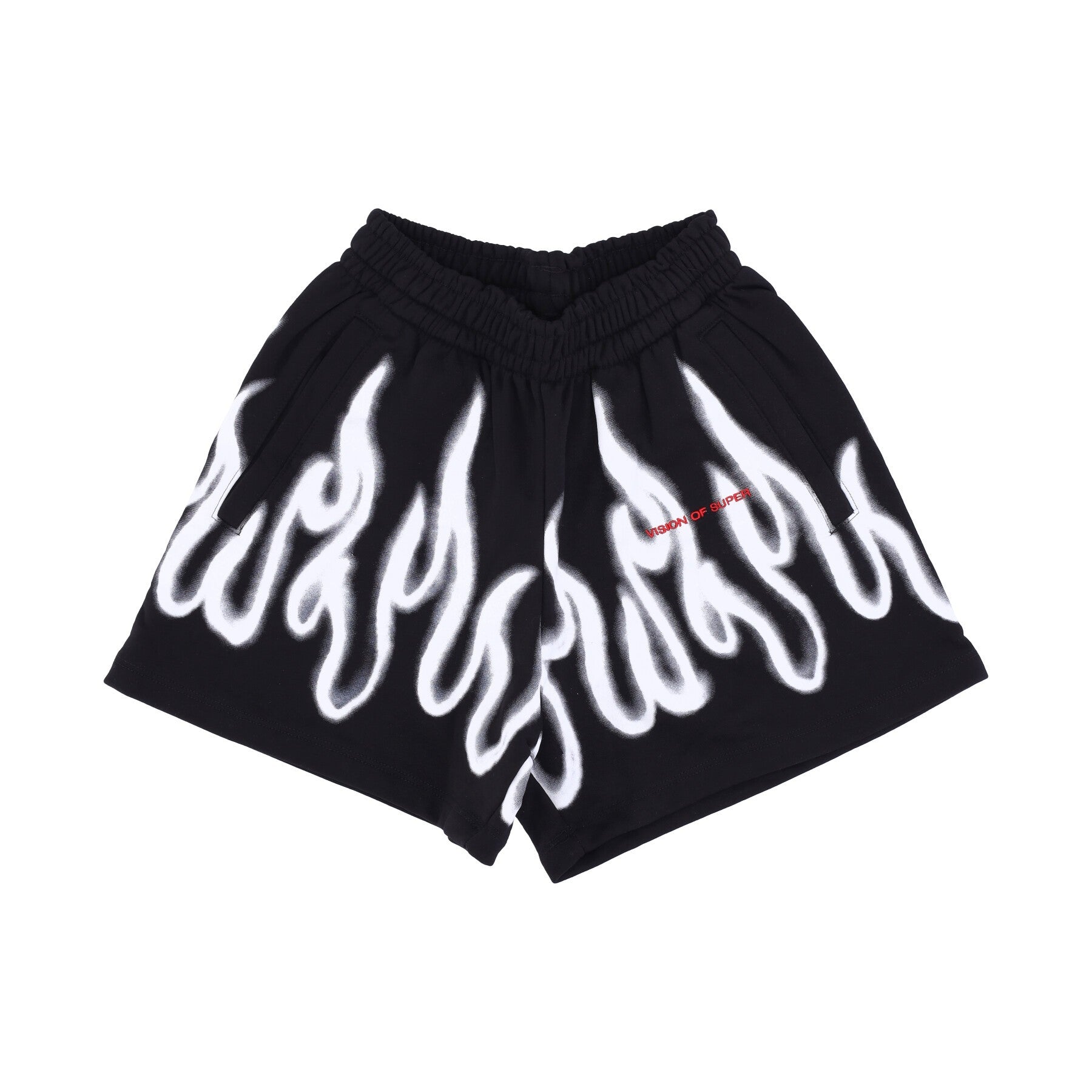 Pantaloncino Donna Spray Flames Shorts Black/white